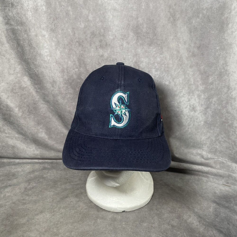 Seattle Mariners Navy Blue men’s Adjustable Embroidered Hat Key Bank Strapback